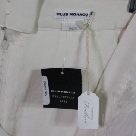 NWT Designer Women’s Club Monoco White Feather Ruffle Skirt Original $119 - Picture 15 of 16